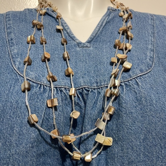 Large necklace mother of pearl - Picture 1 of 7